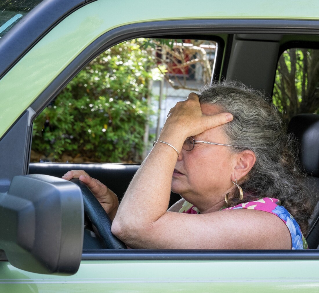Frustrated Senior Driver
